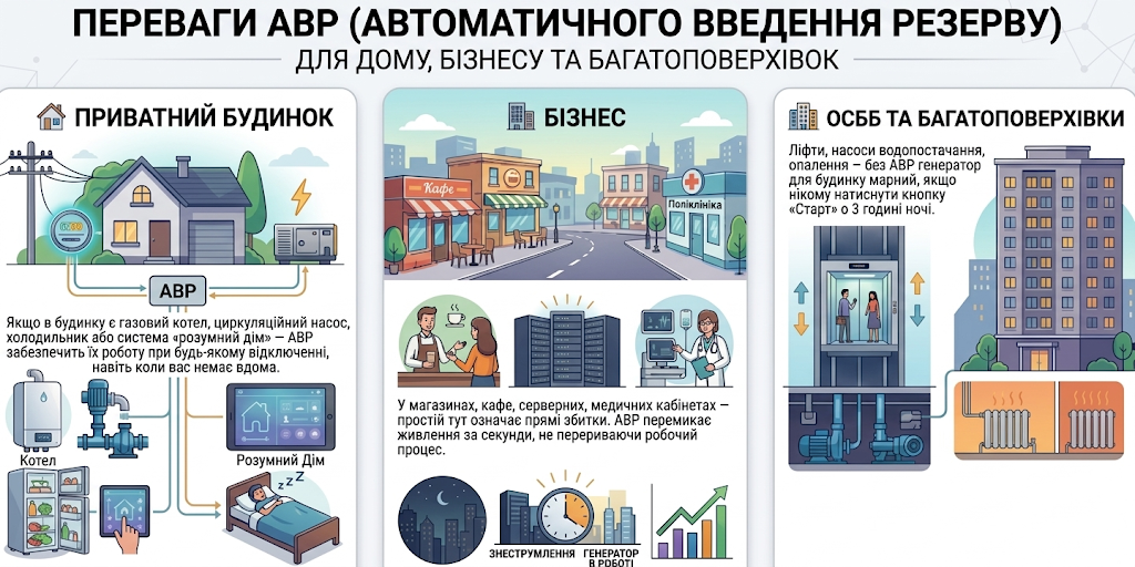 Переваги АВР