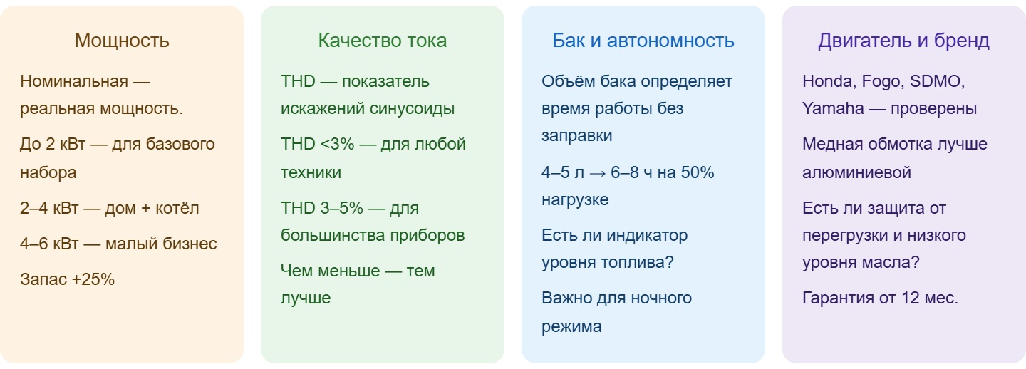 Как выбрать инверторный генератор