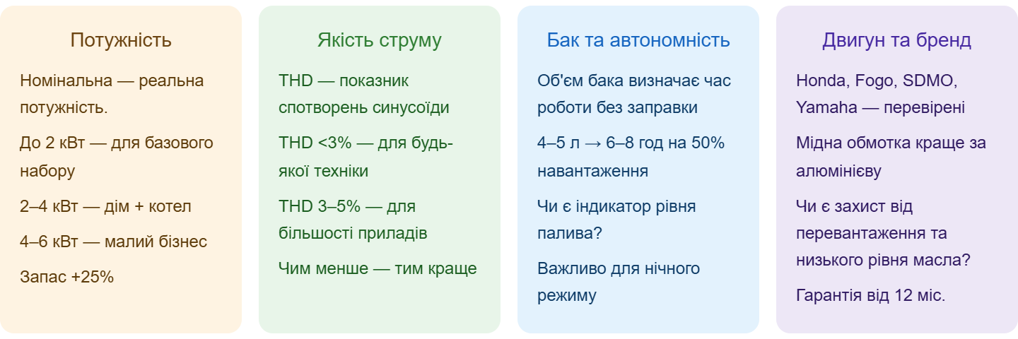 Як обрати інверторний генератор