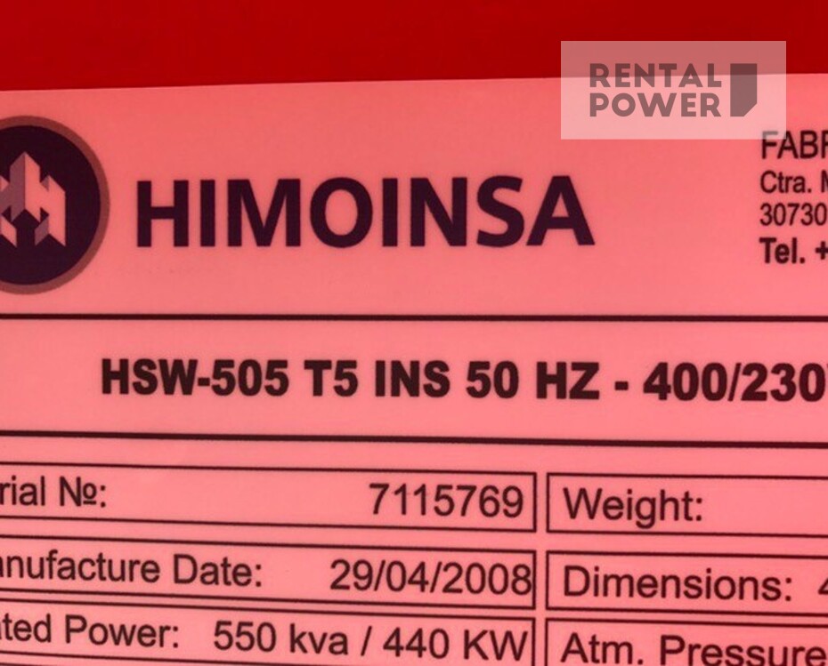 Генератор дизельный HIMOINSA HS-505 (400кВт)