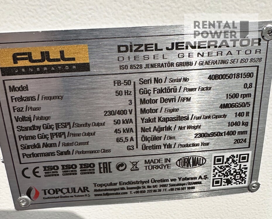 Генератор дизельний Full FB 50 (36 кВт)