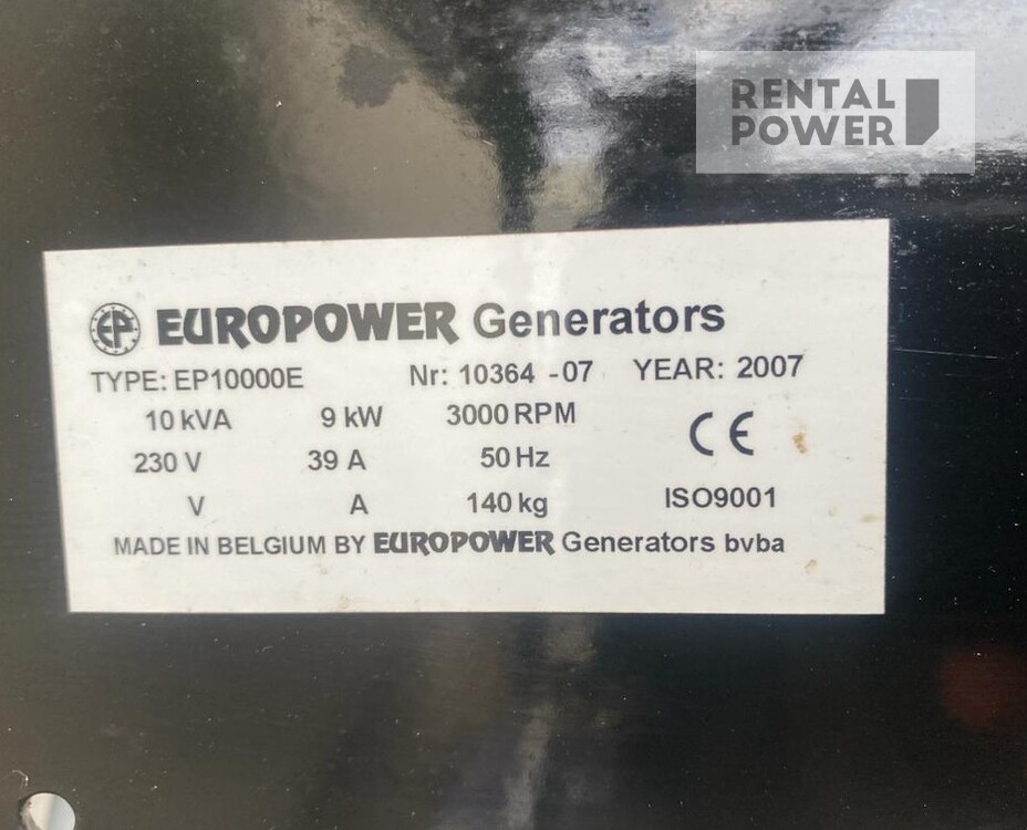 Генератор бензиновий EUROPOWER EP 10000 Е (9кВт) з АВР