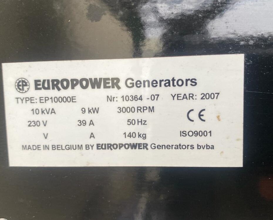 Генератор бензиновий EUROPOWER EP 10000 Е (9кВт) з АВР